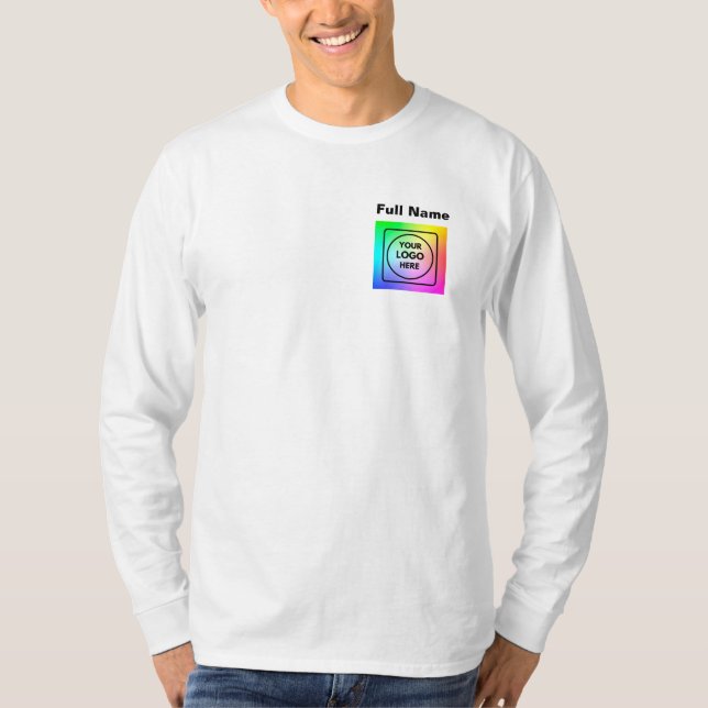 T-shirt med logotyp i framskjortficka för personal (Framsida)