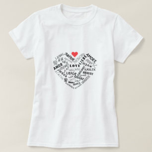 T-Shirt med LOVE Text