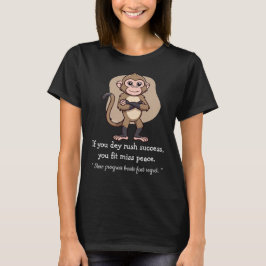 T-shirt med lugn framstegsapa – Mindful livsstil