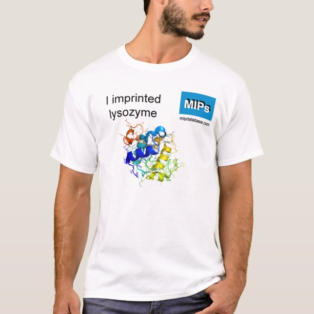 T-shirt med lysozymmolekylstruktur (Framsida)