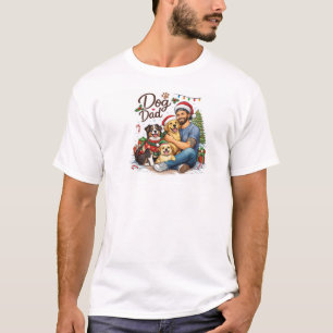 T-Shirt med magisk jul för hundpappa – Rollig jult