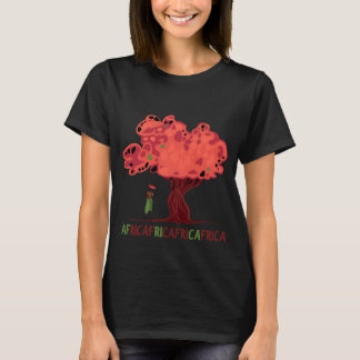 T-shirt med mahogny och kvinnor från Afrika