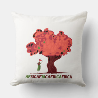T-shirt med mahogny och kvinnor från Afrika Kudde
