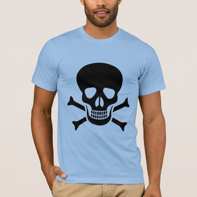 T-shirt med människo skalle (Framsida)