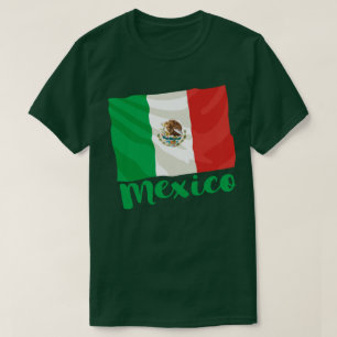 T-shirt med Mexikos flagga