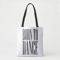 T-shirt med minimalistisk danscitat 'Born to Dance