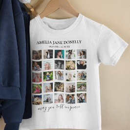 T-shirt med modern minnescollage för barn