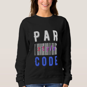 T-shirt med modern streckkodskod programmering i b