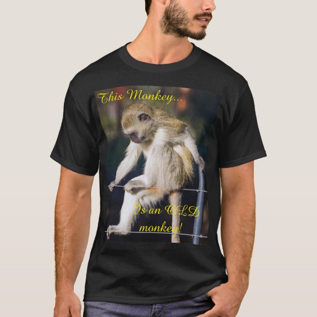T Shirt med Monkey och Slogan (Framsida)