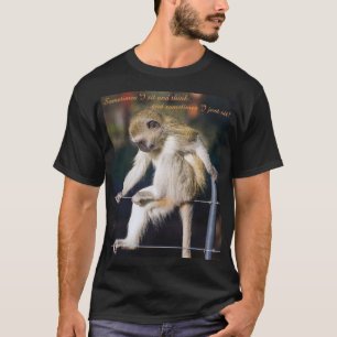 T Shirt med Monkey och Slogan