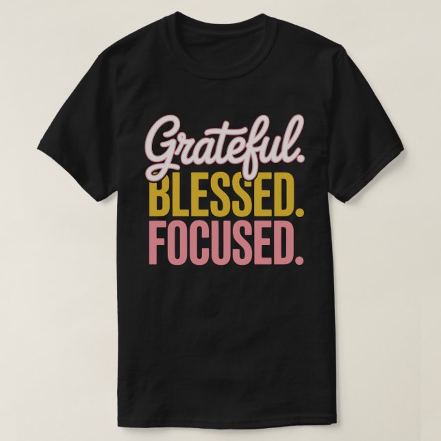 T-shirt med motiverande slogan om tacksamhet och f (Design framsida)