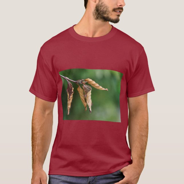 T-Shirt med Naturinspirerat Bladmönster (Framsida)