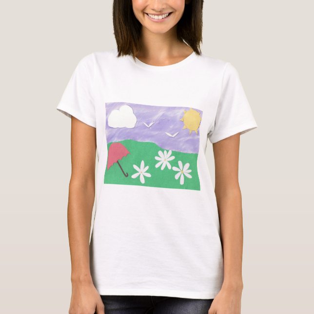 T-Shirt med naturscen (Framsida)