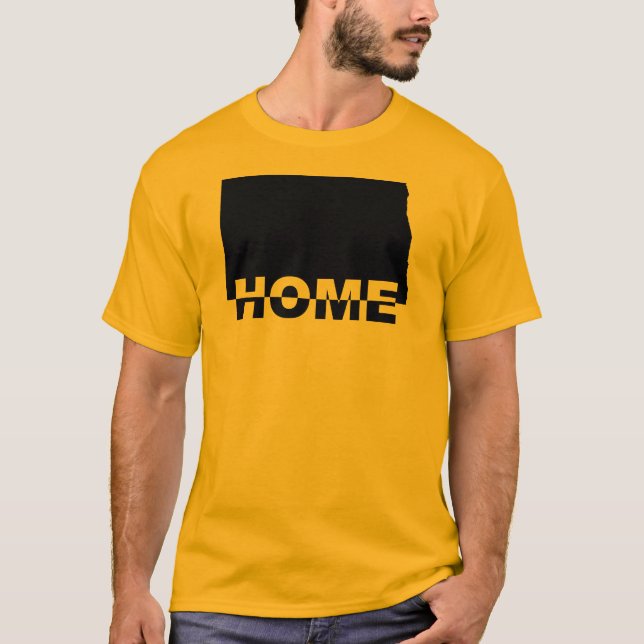 T-shirt med North Dakota som hemstat (Framsida)