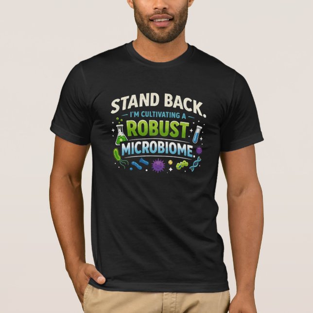 T-shirt med odling av robusta mikrobiombakterier (Framsida)
