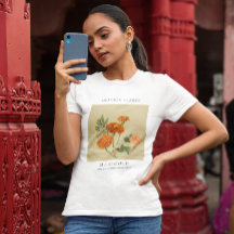 T-shirt med oktober födelsemånadsblomma