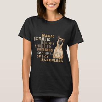T-shirt med ordpussel för belgisk malinois-personl