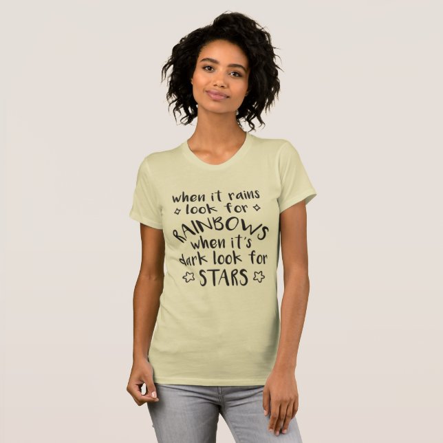 T-shirt med positivt citat för kvinnor - leta efte (Hel framsida)