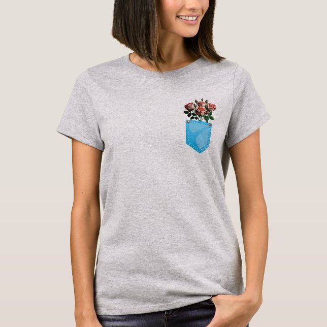 T-shirt med ro inuti fickan (Framsida)