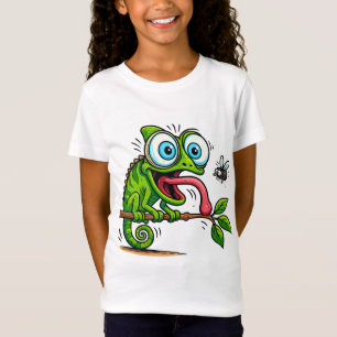 T-shirt med rolig groda som äter mellanmål - Rolig