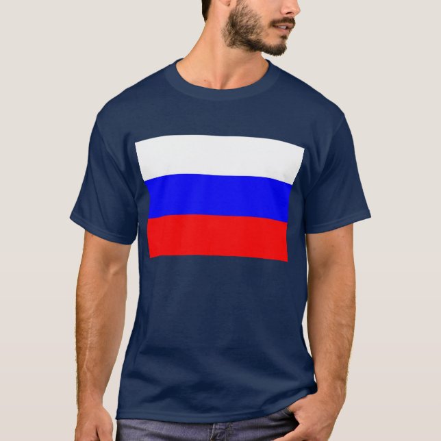 T Shirt med Rysslands Flagga (Framsida)