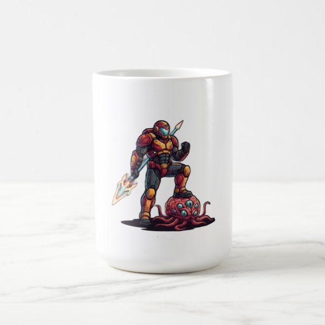 T-shirt med Sci-Fi-krigare Kaffemugg (Center)