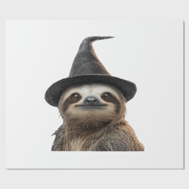 T-shirt med sengångare som bär halloweenhehexa mös presentpapper (Platt)