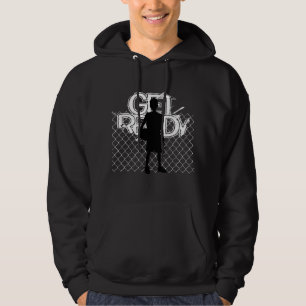 T-shirt med silhuett av basketbollesign hoodie