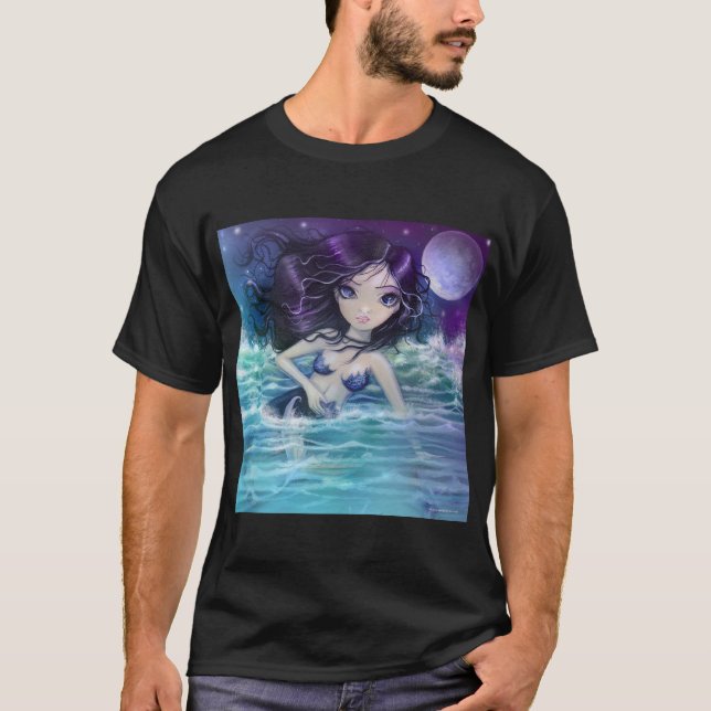 T-shirt med sjöjungfru i mjukt hav (Framsida)