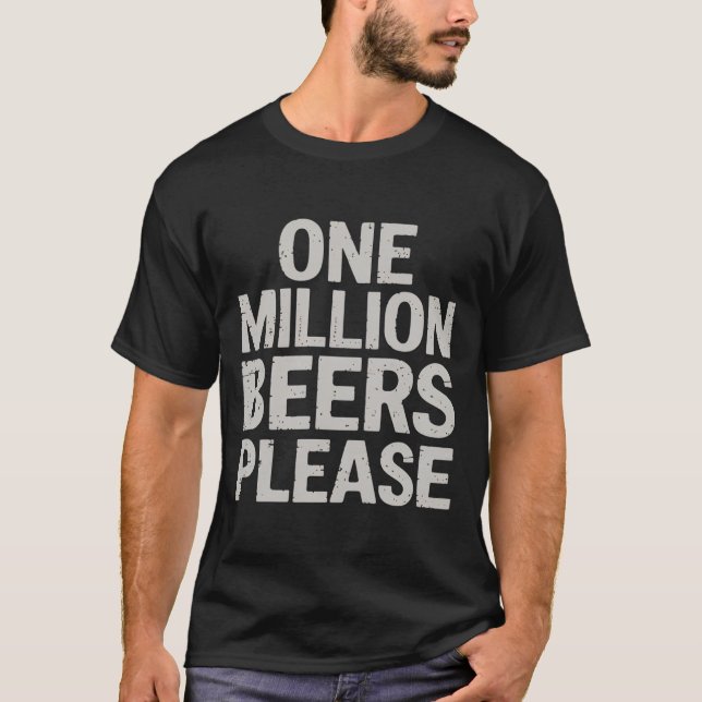 T-shirt med skämt om att dricka öl (Framsida)