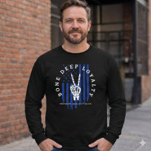 T-shirt med skelett hand USA flagga Bone Deep Loya