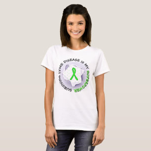 T-Shirt med slogan om att överleva borrelia
