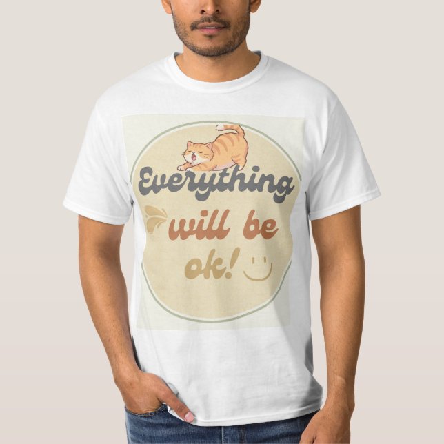 T-shirt med snygg kattdesign (Framsida)