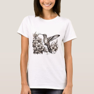 T-shirt med söt humming-fågeldesign
