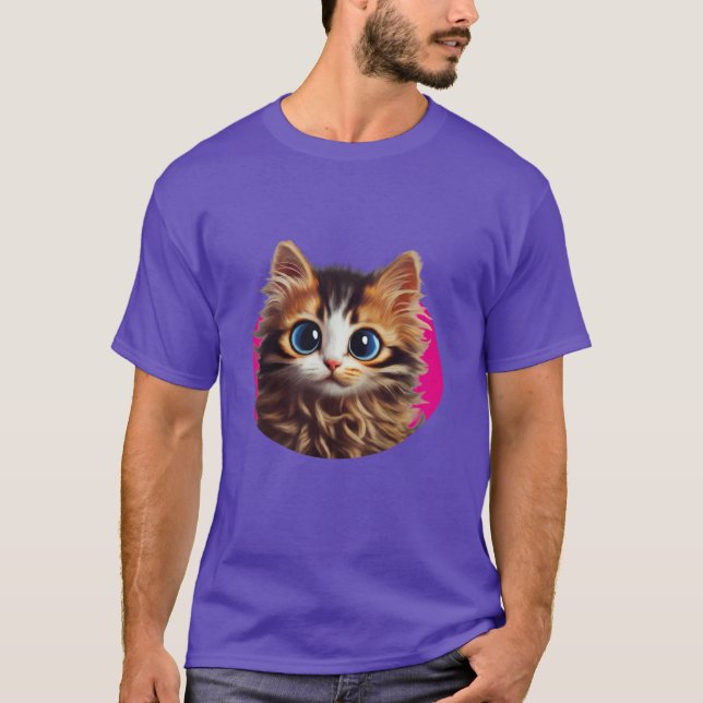 T-shirt med söt kattdesign (Framsida)