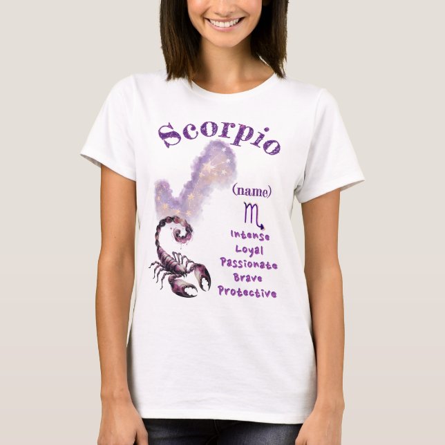 T-shirt med stjärntecken Skorpionen *1 (Framsida)