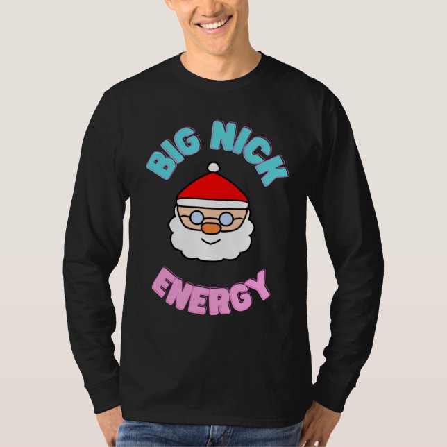 T-shirt med stor nick-energichristmas (Framsida)