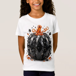 T-shirt med svart kristallpumpa för barn till Hall