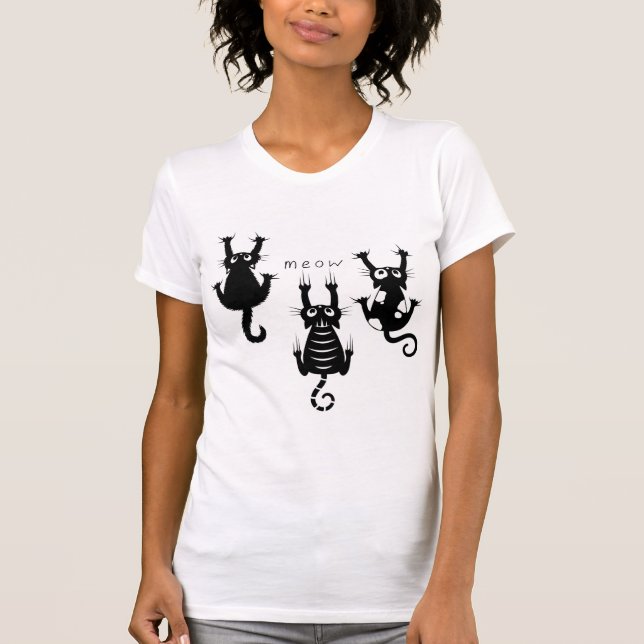 T-Shirt med svarta katter (Framsida)