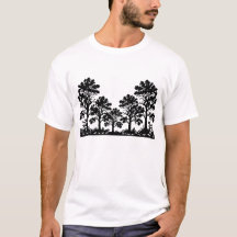 T-shirt med svarta träds silhuett