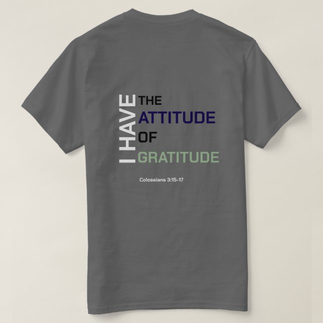 T-shirt med tacksamhetsattityd (Design baksida)