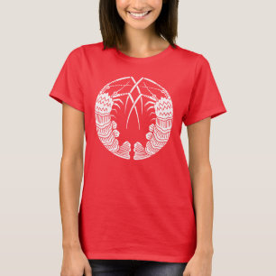 T-shirt med taggiga humrar