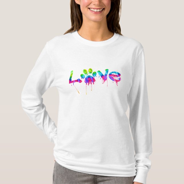 T-shirt med tassavtryck (Framsida)