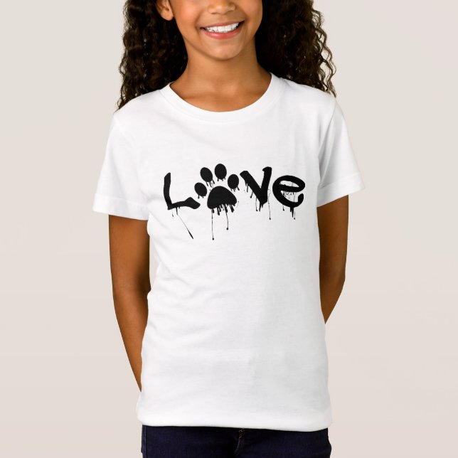 T-shirt med tassavtryck (Framsida)