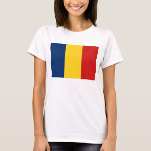 T-shirt med Tchads flagga och karta
