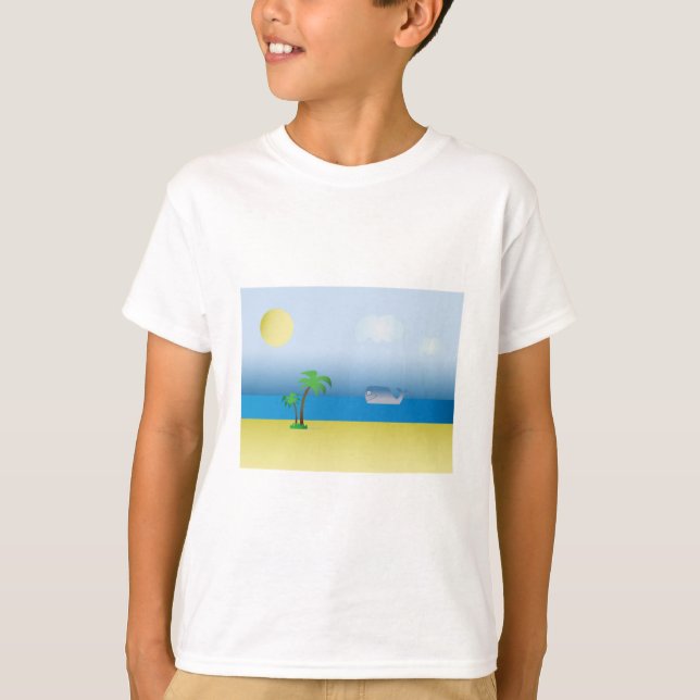 T-Shirt med tecknad val (Framsida)