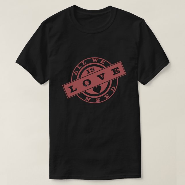 T-shirt med text KÄRLEK (Design framsida)