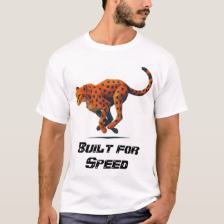 T-shirt med texten Gepard byggd för hastighet