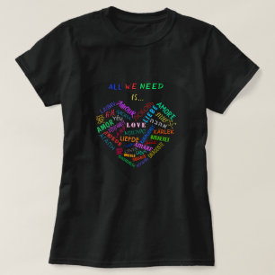T-Shirt med texten KÄRLEK