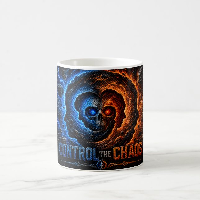 T-shirt med texten "Master the Mayhem Control the  Kaffemugg (Center)